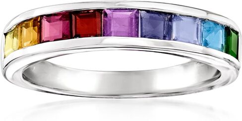 Ross-Simons 0.90 ct. t.w. Multi-Gemstone Ring in Sterling Silver in Saudi Arabia