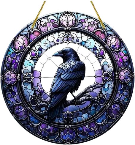 Colorful Acrylic Circular Decorative Hanging Ornaments – Elegant Nightingale Window Hangings for Home Décor in Saudi Arabia