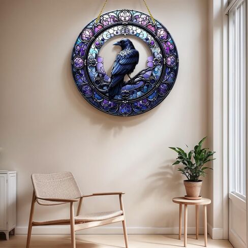 Colorful Acrylic Circular Decorative Hanging Ornaments – Elegant Nightingale Window Hangings for Home Décor in Saudi Arabia