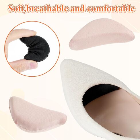 Shoe Filler Inserts for Loose Shoe, 4 Pairs Shoe Inserts to Make Shoes Smaller, Toe Cushion Filler Make Shoes Fit, Prevent Heel Sliping for Men and Women (L: One Size Bigger) in Saudi Arabia