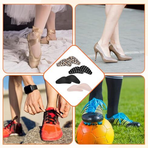 Shoe Filler Inserts for Loose Shoe, 4 Pairs Shoe Inserts to Make Shoes Smaller, Toe Cushion Filler Make Shoes Fit, Prevent Heel Sliping for Men and Women (L: One Size Bigger) in Saudi Arabia