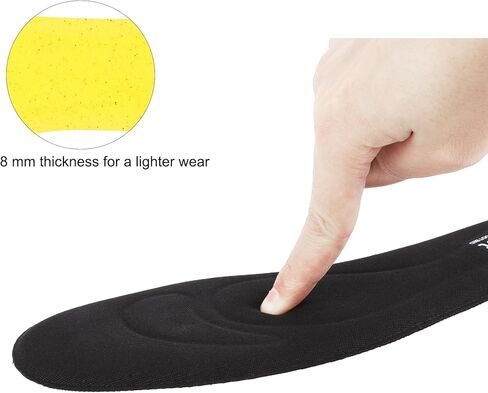 riemot 2 Pairs Memory Foam Insoles for Men Replacement Shoe Inserts for Work Boot,Sneaker,Comfort Cushion Shoe Insoles,Breathable Inner Soles Shock Absorbing for Foot Pain Relief Black US10/ EU43 in Saudi Arabia
