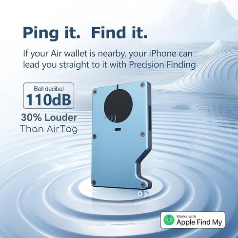محفظة هوائية للرجال مع شريحة AirTag مدمجة، تعمل مع Apple Find My (iOS فقط)، تتبع محفظتك، محفظة رفيعة صغيرة للرجال، محفظة RFID للرجال، حامل بطاقة الائتمان (أزرق سماوي) in Kuwait