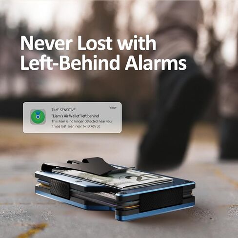 محفظة هوائية للرجال مع شريحة AirTag مدمجة، تعمل مع Apple Find My (iOS فقط)، تتبع محفظتك، محفظة رفيعة صغيرة للرجال، محفظة RFID للرجال، حامل بطاقة الائتمان (أزرق سماوي) in Kuwait