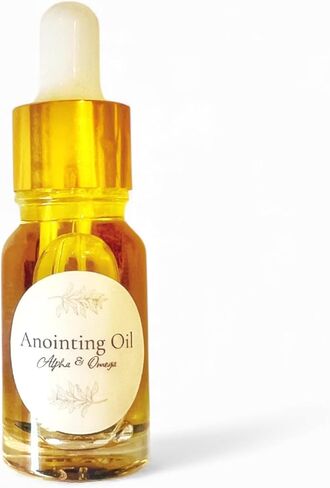 Alpha & Omega Anointing Oil – Natural Olive Oil Blend with Myrrh, Cassia, Calamus & Cinnamon | Blessed | Holy Oil | for Prayer, Comfort, Blessings, Reflection & Spiritual Practice | 10ml in Saudi Arabia
