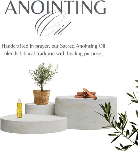 Alpha & Omega Anointing Oil – Natural Olive Oil Blend with Myrrh, Cassia, Calamus & Cinnamon | Blessed | Holy Oil | for Prayer, Comfort, Blessings, Reflection & Spiritual Practice | 10ml in Saudi Arabia