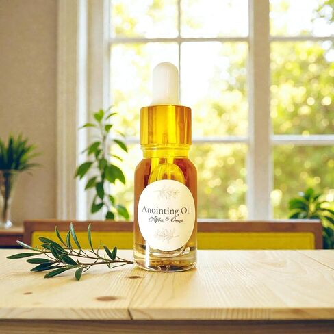 Alpha & Omega Anointing Oil – Natural Olive Oil Blend with Myrrh, Cassia, Calamus & Cinnamon | Blessed | Holy Oil | for Prayer, Comfort, Blessings, Reflection & Spiritual Practice | 10ml in Saudi Arabia