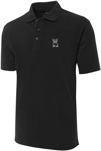 French Bulldog Embroidery Shrot Sleeve Polo Shirts Embroidered Men's Shirts in Saudi Arabia