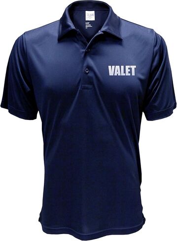 Valet Parking Staff Polo, Parking Staff Uniform, Reflective Design, Performance Polo, Moisture Wicking. in Saudi Arabia