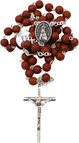 Our Lady of Fatima Handmade Scented Rose Petal Rosary Beads Made in Portugal in Saudi Arabia