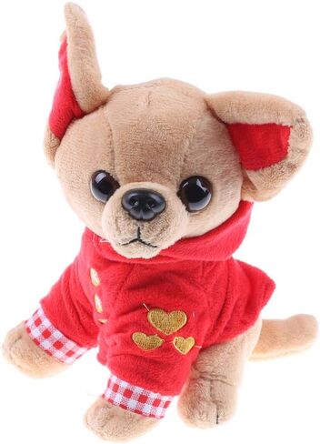 حشو الكلب جرو لعبة أفخم لعبة دمية ناعمة محشوة وسادة حيوان هدية عيد ميلاد هدية زخارف الكلب لطيف الديكور الحرف اليدوية زخرفة سطح المكتب الدعامة ، 17 سم/6.7 " in Kuwait