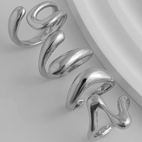 Boho Ring Set for Women, Adjustable Stacking Rings with Knuckle Style Layered Design in Saudi Arabia