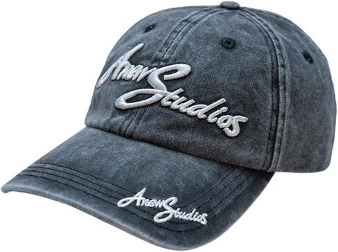 Oak&Pines Vintage Distressed Washed Baseball Cap, 100% Cotton Retro Adjustable Unconstructed Original Classic Golf Dad Hat for Gift Men Women Black in Saudi Arabia