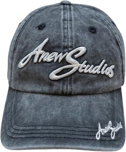 Oak&Pines Vintage Distressed Washed Baseball Cap, 100% Cotton Retro Adjustable Unconstructed Original Classic Golf Dad Hat for Gift Men Women Black in Saudi Arabia