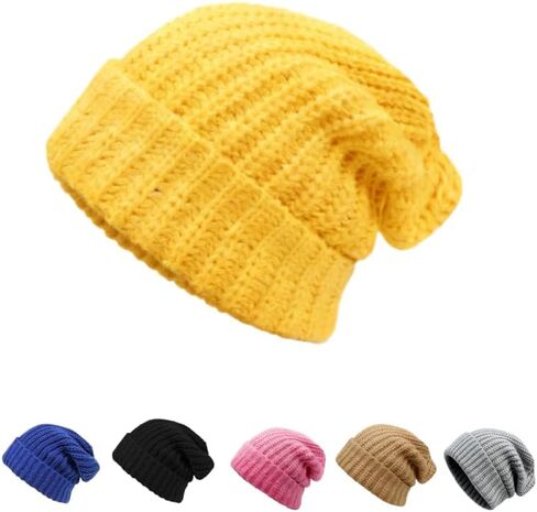 Winter Cable Knit Beanie Hat for Women Stretch Warm Knit Hat Stocking Cuffed Cap in Saudi Arabia