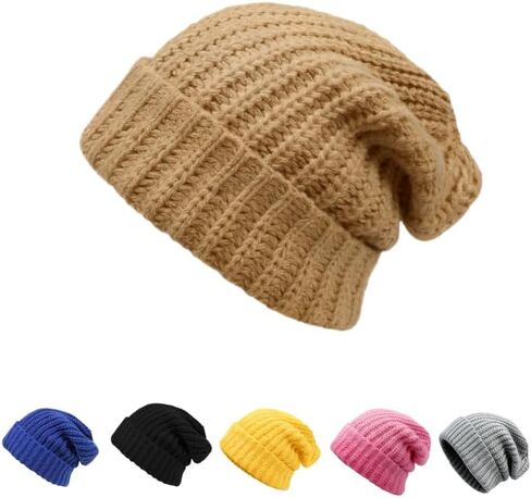 Winter Cable Knit Beanie Hat for Women Stretch Warm Knit Hat Stocking Cuffed Cap in Saudi Arabia
