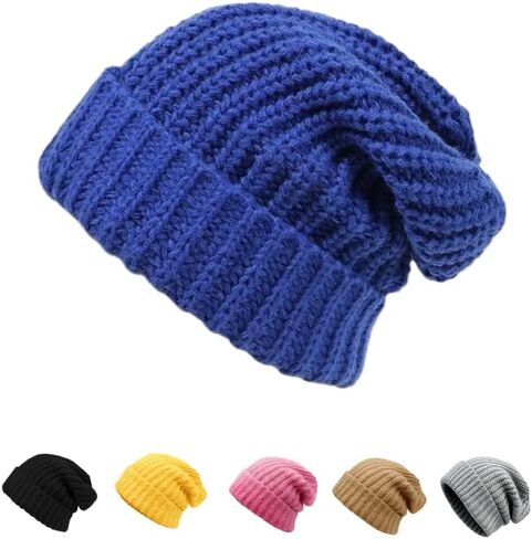Winter Cable Knit Beanie Hat for Women Stretch Warm Knit Hat Stocking Cuffed Cap in Saudi Arabia