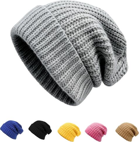 Winter Cable Knit Beanie Hat for Women Stretch Warm Knit Hat Stocking Cuffed Cap in Saudi Arabia