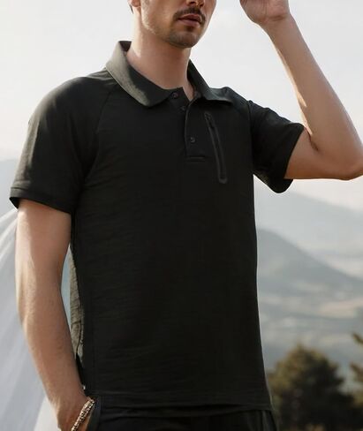 Men's Performance Polo Shirt - Moisture-Wicking Short Sleeve Top for Golf in Saudi Arabia