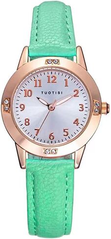Girls Watch - Teen Student Watches for Women, Simple Japanese Movement, Casual Leather Band, Waterproof Ladies Watches for Small Wrists, Ages 11-15 in Saudi Arabia