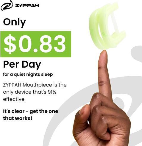 قطعة الفم الهجينة المضادة للشخير من ZYPPAH | حارس الفم لنوم أفضل | قطعة الفم مع حزام اللسان لوقف الشخير | قالب مخصص للفم | نوم سعيد | شبح | 2.25 × 2.75 × 1 بوصة in Kuwait