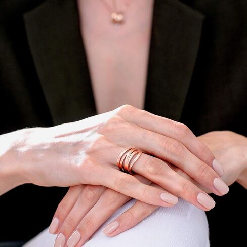 Personalized Margeaux Custom Name Ring in 0.925 Sterling Silver, 18K Gold & Rose Plated - Engraved Wave Band Design For Mother's Day, Christmas - Dainty Jewelry for Women, Mom, Her, Grandma, Wife - by MYKA in Saudi Arabia