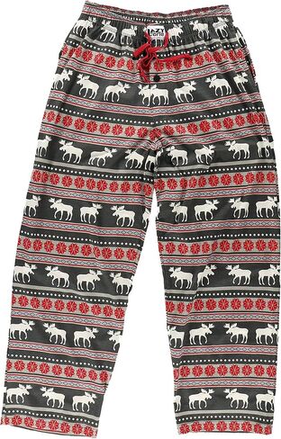 Lazy One Pajama Pants For Men, Men's Separate Bottoms, Lounge Pants, Animal, Nordic (Moose Fair Isle, X-SMALL) in Saudi Arabia