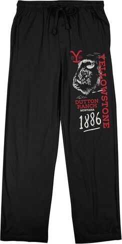 Bioworld Yellowstone 1886 Men's Black Sleep Pajama Pants in Saudi Arabia