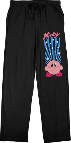 Kirby In the Stars Character and Logo Men's Black Graphic Sleep Pants in Saudi Arabia