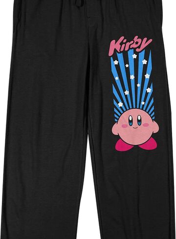 Kirby In the Stars Character and Logo Men's Black Graphic Sleep Pants in Saudi Arabia