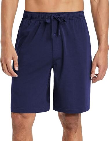 Ekouaer Men's Pajama Shorts Soft Sleepwear Bottoms Elastic Waistband Loungewear Breathable Men Shorts with Pockets in Saudi Arabia