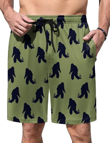 Ekouaer Men's Pajama Shorts Soft Sleepwear Bottoms Elastic Waistband Loungewear Breathable Men Shorts with Pockets in Saudi Arabia