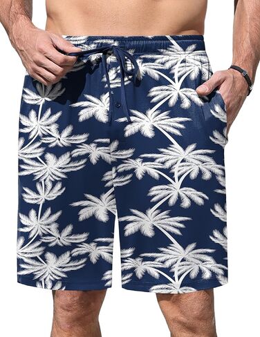 Ekouaer Men's Pajama Shorts Soft Sleepwear Bottoms Elastic Waistband Loungewear Breathable Men Shorts with Pockets in Saudi Arabia
