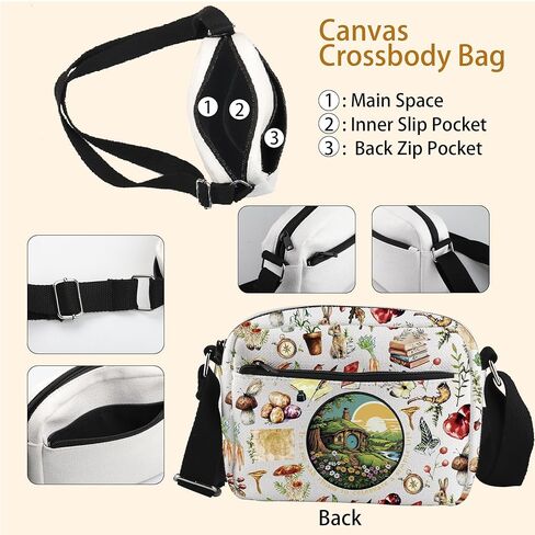 حقيبة WCGXKO Fantasy Bookish Fandom Crossbody على شكل حرف L هدية أدبية لمحبي الأفلام in Saudi Arabia