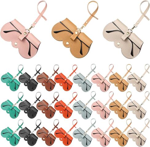 8 Pcs Soft Leather Sunglasses Bag Sunglass Holder for Purse Portable Glasses Case with Strap for Women Men in Kuwait