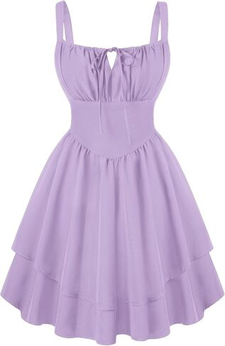 Scarlet Darkness Mini Corset Dress for Women Teens Ruffle Sundress Homecoming Dresses in Kuwait