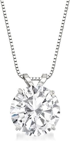 Ross-Simons 3.00 Carat CZ Solitaire Necklace in 14kt White Gold in Saudi Arabia
