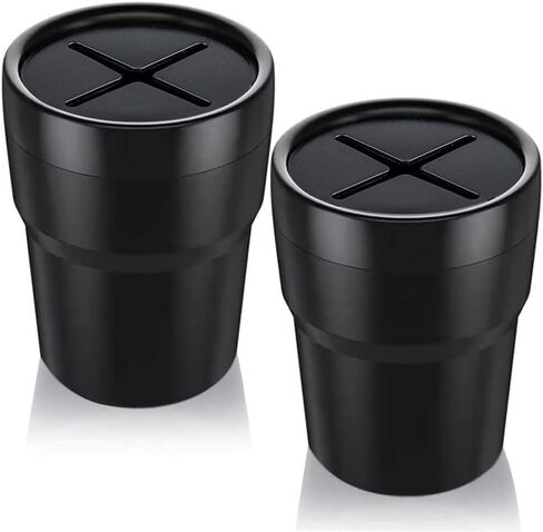 تلبس سلة المهملات في سيارة Fiotok مع الغطاء ، وقمامة السيارات المصغرة المصغرة ، حامل القمامة مركبة ، حامل كوب في وحدة التحكم أو الباب لسيارة السيارات ، والمنزل ، والمطبخ ، وغرفة الطعام 2 عبوات in Kuwait