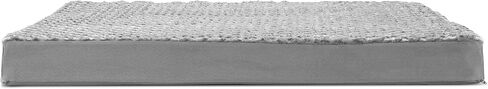 Furhaven Cooling Gel Dog Bed for Medium/Small Dogs w/ Removable Washable Cover, For Dogs Up to 35 lbs - Ultra Plush Faux Fur & Suede Mattress - Gray, Medium in Kuwait
