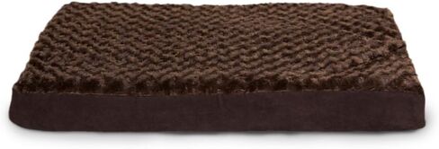 Furhaven Cooling Gel Dog Bed for Medium/Small Dogs w/ Removable Washable Cover, For Dogs Up to 35 lbs - Ultra Plush Faux Fur & Suede Mattress - Gray, Medium in Kuwait