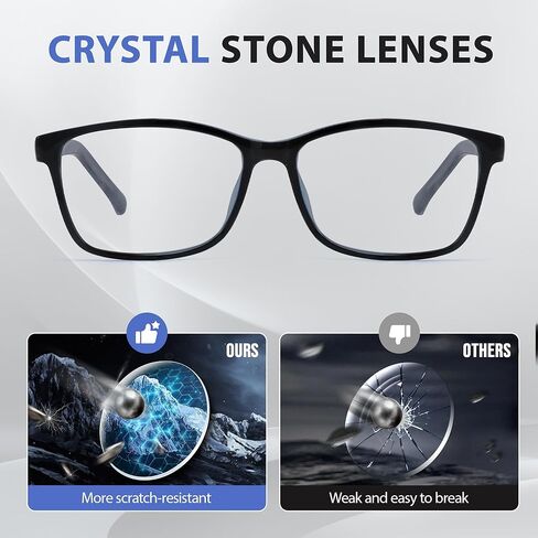 IGnaef Natural Crystal Stone Lenses Reading Glasses with Clear Real Glass Lenses UV Protection in Saudi Arabia