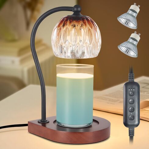 Dimmable Candle Warmer Lamp with Timer Adjustable Height for Scented Jar Candles Electric Candle Wax Melt Warmer for Home Decor Christmas Birthday Gifts for Women Mom(Hummingbird) in Saudi Arabia