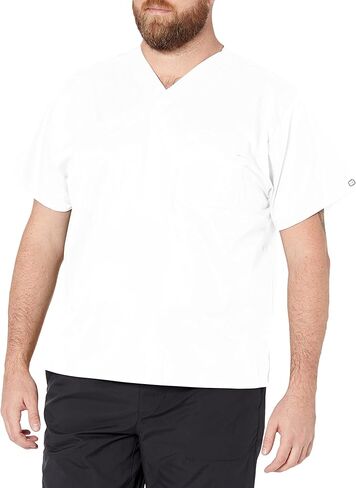 WonderWink Womens V-Neck Top Medical Scrubs Shirt, White, 2X US in Saudi Arabia