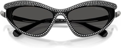 Swarovski SK6038 Sunglasses, Black/Dark Grey, 56 mm in Saudi Arabia