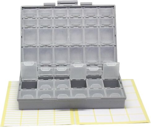 AideTek BOXALL40 40 Lids Compartments w/lids Enclosure Surface Mount Components Assorted Resistor Capacitor in Kuwait