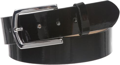 1 1/2" (38 mm) Snap On Nickel Free Faux Synthetic Patent Leather Fashion Plain Belt in Saudi Arabia