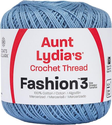 Coats Crochet 182-871 Aunt Lydia's Fashion Crochet, Cotton Size 3, Plum in Kuwait