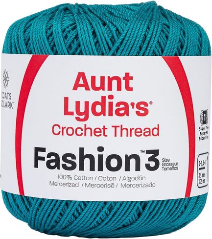 Coats Crochet 182-871 Aunt Lydia's Fashion Crochet, Cotton Size 3, Plum in Kuwait