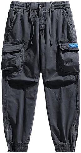 Men Outdoor Cargo Pant Lightweight Tactical Simple Pant Slim Straight Hiking Classic Fit with Large Capacity Multi Pockets in Saudi Arabia