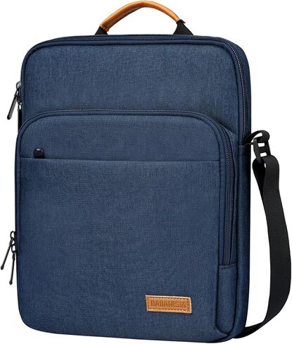 حقيبة حمل للكمبيوتر اللوحي مقاس 9-11 بوصة لأجهزة iPad 9th/8th/7th Gen 10.2، وiPad Air 5/4 10.9، وiPad 10th Gen 10.9، وiPad Pro 11، وGalaxy Tab A8/S8/S6 Lite، مع حزام كتف ومقبض، أسود اللون الرمادي in Kuwait